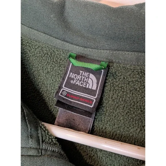 ​The North Face Summit Series 1/4 Zip Fleece Pullover Green Men's Medium Pocket - Picture 6 of 10